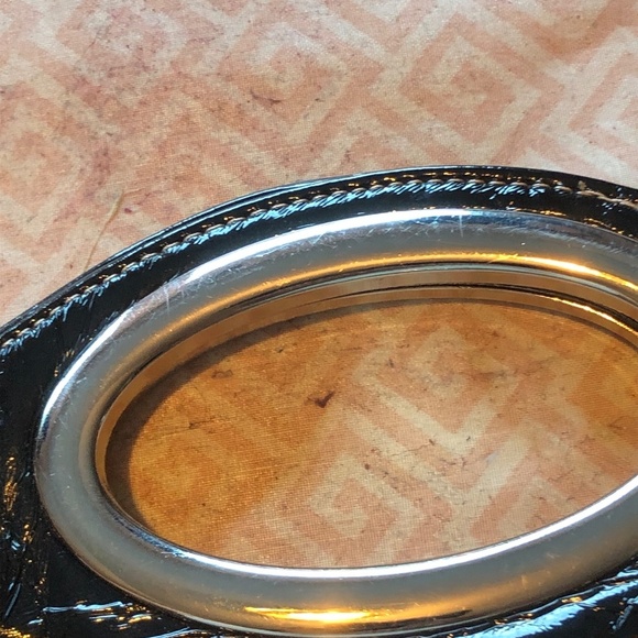 Nice looking clutch with metal handle and snap inside, real clean, like new - Picture 3 of 6